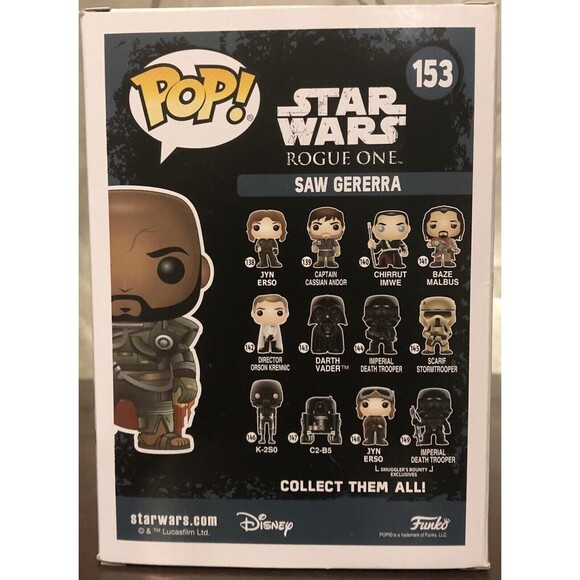 Funko Pop Star Wars Rogue One Saw Gerrera #153 Walmart Exclusive Vinyl Figure - Picture 5 of 10